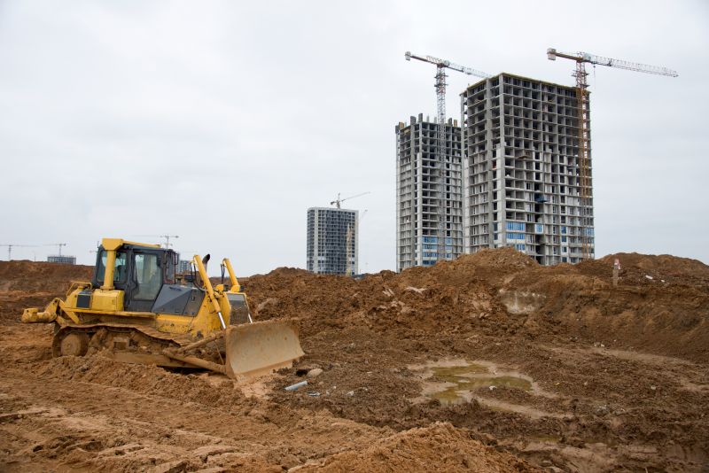 Grading a commercial lot